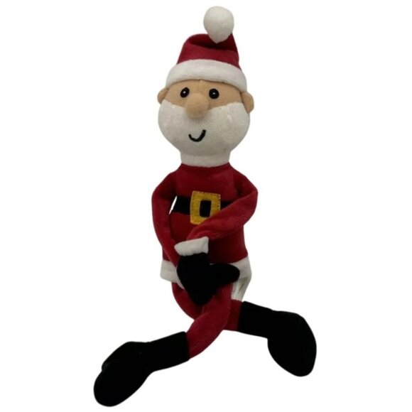 Hallmark Santa Plush Toy Multicolored Polyester Fiber Sitting Stuffed Holiday De - Picture 1 of 8